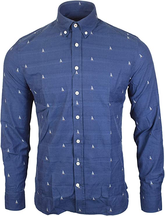 Hacket London Sail Boat Casual Shirt - Blue