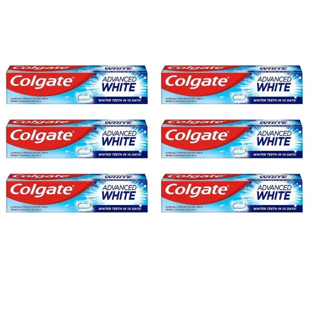 6 x Colgate Advanced White Toothpaste 100ML