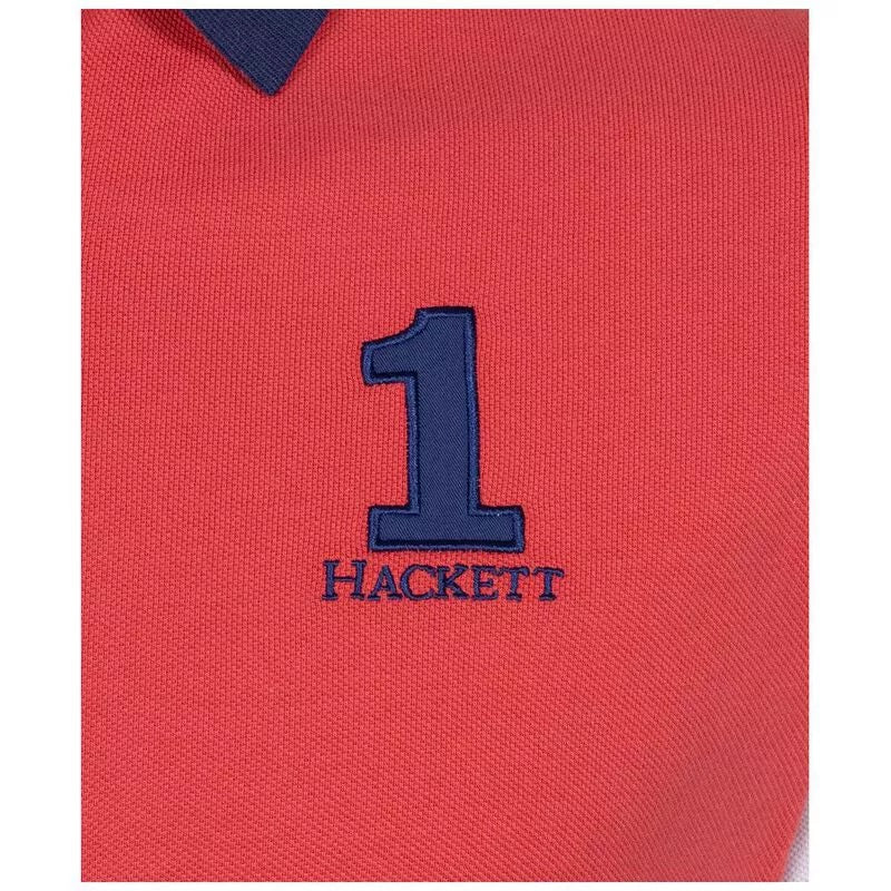 Hackett London Half Split Polo - Red/White