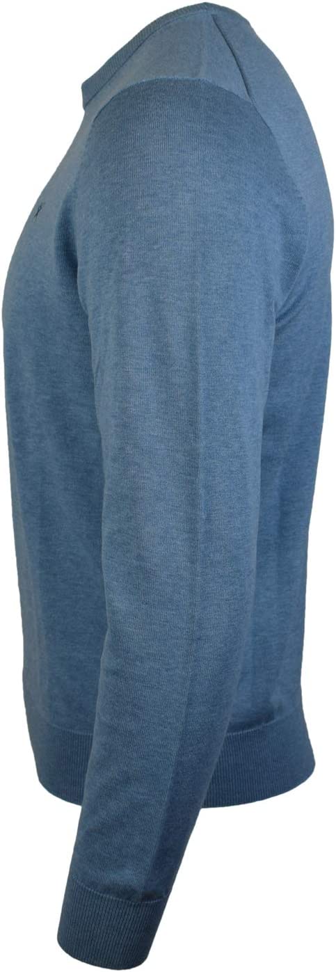 Hackett London Cotton Silk Crew Neck - Sea Foam Blue