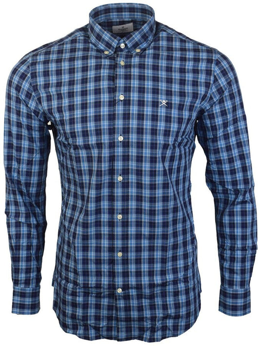 Hackett London Casual Check Shirt - Dark Blue